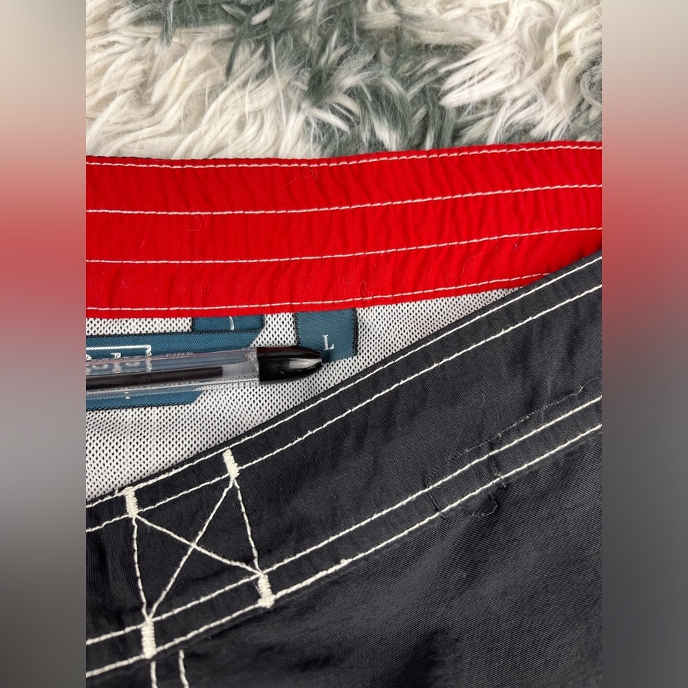 Polo Ralph Lauren Men's Swim Trunks Size Large Black Red - Picture 5 of 10